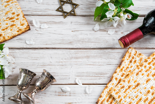 Celebrating Jewish religious holiday of Passover.