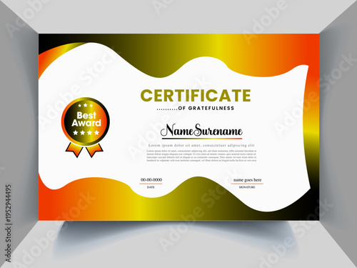 Certificate design template new concept idea