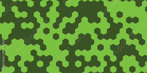 Vibrant green and dark camouflage pattern