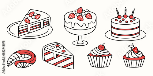 Red and white dessert desserts cakes cupcakes tart