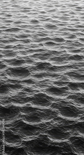 A surreal monochrome background featuring deep, uneven waves and ripples across a seemingly empty, distorted white surface. Abstract flowing texture, gray, flowing, backdrop