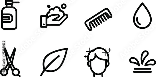 Beauty and hair care icons