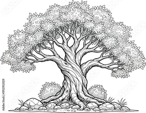 Easter sunday tree vector illustration easter bunny day eps file