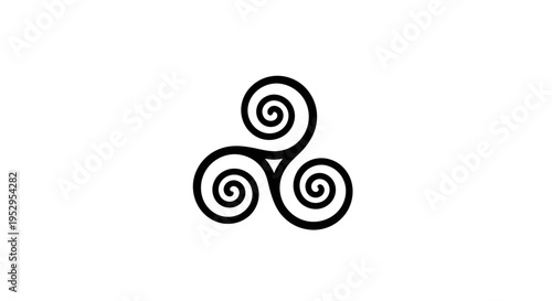 Celtic Triskele Symbol Abstract Swirls