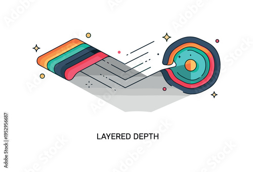 Shadows and light geometric interplay with layered abstract shapes casting soft overlapping shadows, representing depth, perspective, and modern design