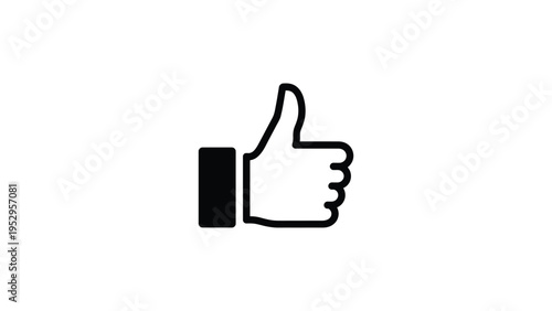 A classic thumbs-up icon representing approval or positive feedback.