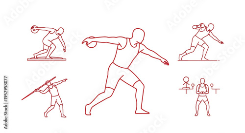 Man throwing javelin athletic motion.