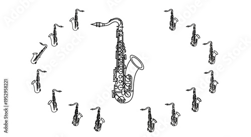 Saxophone Musical Instrument Music Symbol.