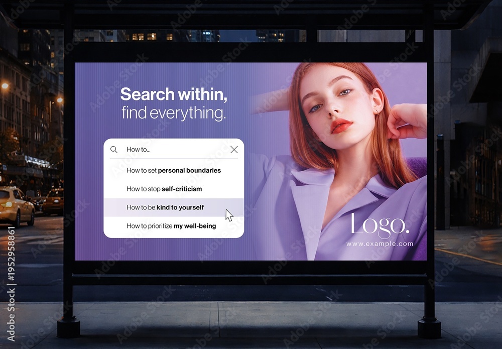 Search Suggest Ad Concept Template, Ad Creative with Search Box, Search ...