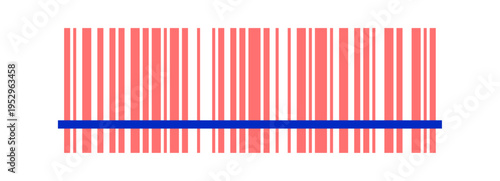 Barcode fake with different thick and thin lines. Vertical streaks, strips with random information lines. Abstract geometric texture background for retail, supermarket