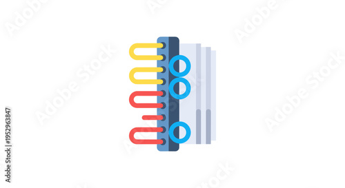 colorful spiral springs on metal, industrial components