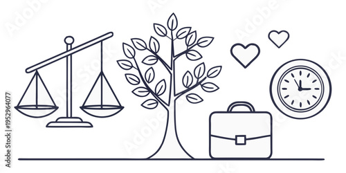 Balance and Harmony scales tree briefcase