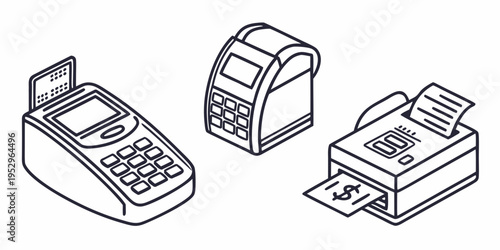 Payment Terminals and Receipt Printer credit card machine payment processing