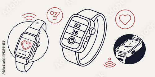 Wearable device and health monitoring smartwatch fitness tracker heart rate