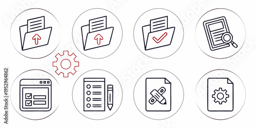 File management set organization upload download