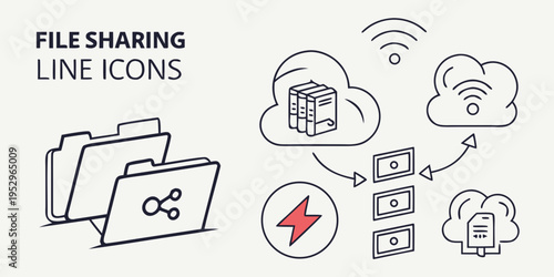 Line of file sharing and cloud storage line file sharing data transfer