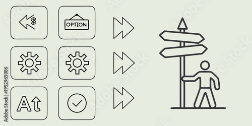Navigation and decision making direction option gear