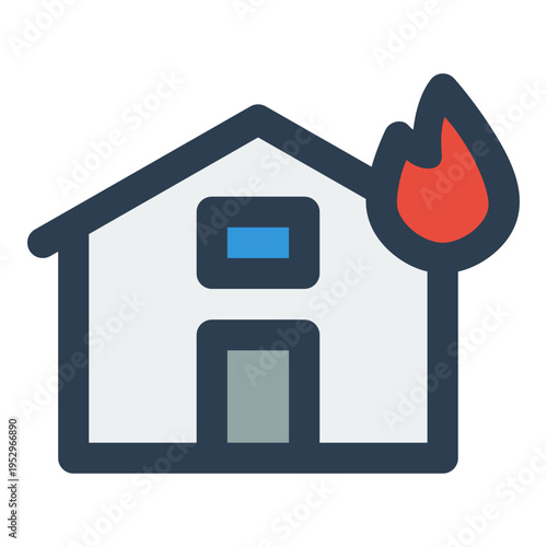 house fire icon