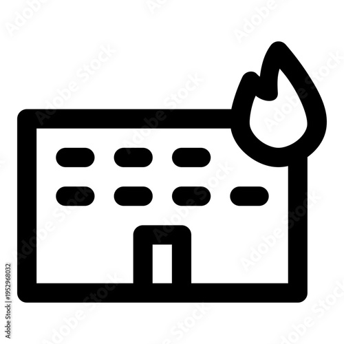 building fire icon
