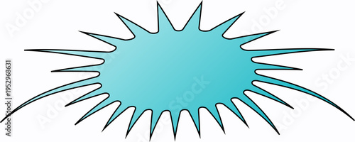 Blue comic speech bubble burst pop art