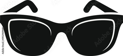 Sunglasses Silhouette Illustration — Summer Fashion Eye Protection Stylish Accessory Trendy Design and Lifestyle Theme Artwork for Stock Art Success