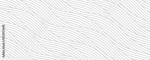 White and blue minimal abstract background with wavy linear pattern. Vector digital design