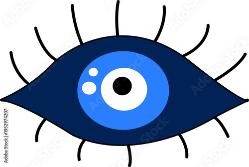 Evil eye vector image or clipart
