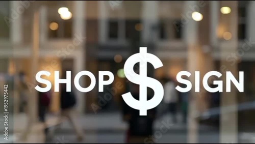 Logo Mockup On A Shop Window Glass