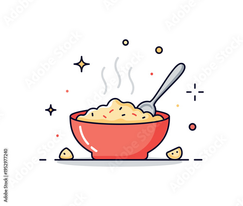 Crab dip comfort food theme centered on a warm bowl with soft steam lines rising above creamy filling and a tiny spoon resting inside. A cozy and satisfying