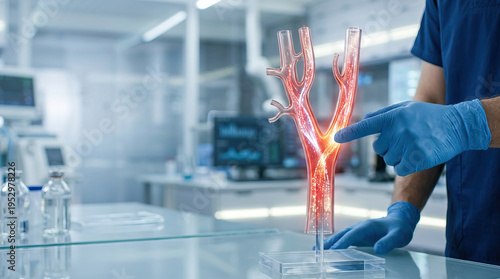 Medical artery model blood vessel vascular system human anatomy cardiology surgeon hospital medical research laboratory healthcare