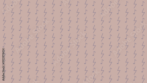 Seamless Pattern of Lightening Bolt in Gray on Beige Background