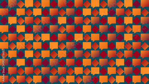 Colorful Square and Diamond Geometric Pattern