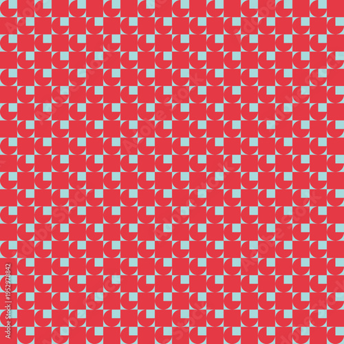 Retro Red and Blue Geometric Pattern