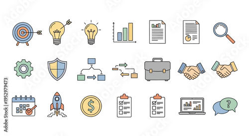 Business icons and symbols collection.