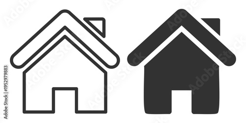 House building icon home real estate property symbol on transparent background