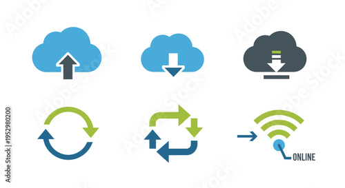 Happy Face Reflection in Vanity Mirror Icon, Simple Line Art