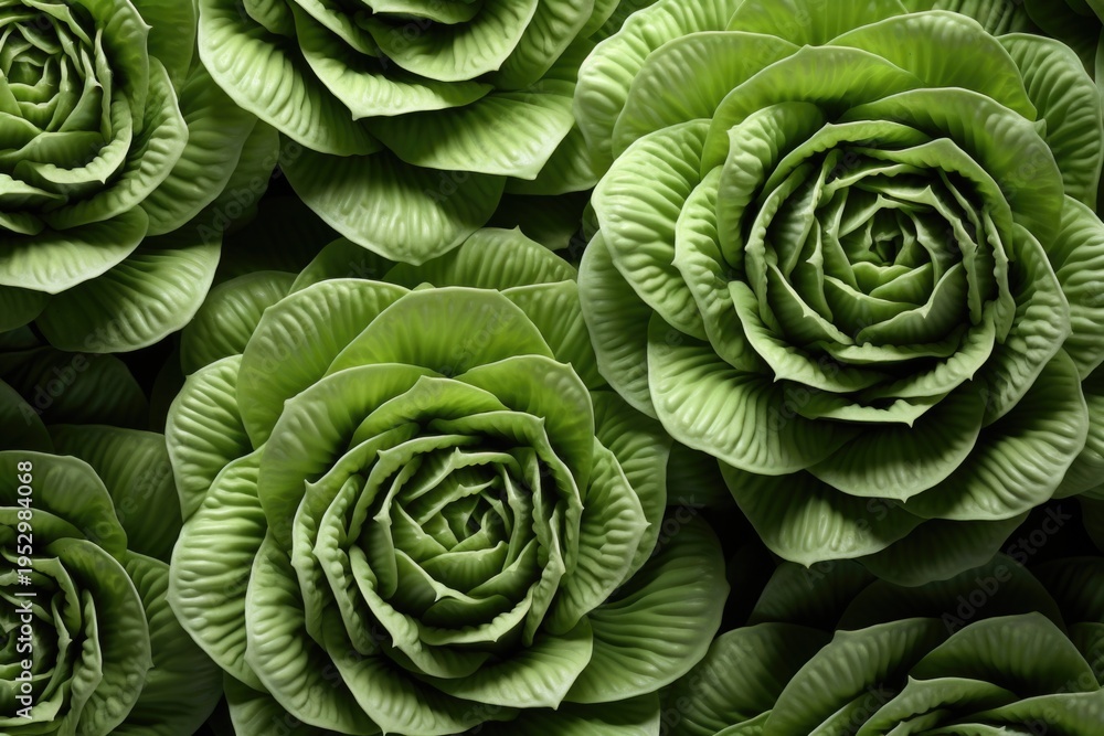 Obraz premium A close-up view of a bunch of green flowers. Perfect for adding a fresh touch to any design or project