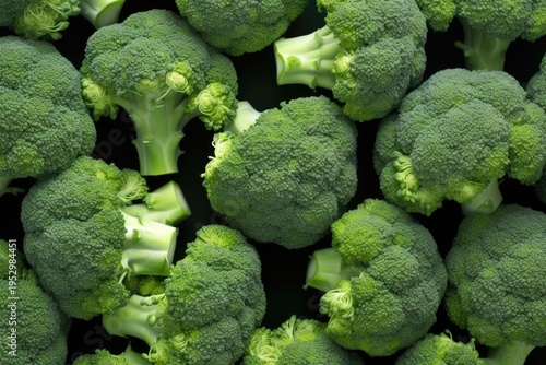A close-up image of a bunch of fresh broccoli. This versatile vegetable can be used in various dishes and is a great source of nutrients
