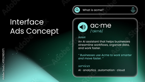 Smart AI Search Suggestion Ad Creative Template, Search Box UI Element Vector