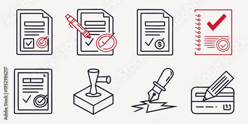 Document with checkmarks and office supplies document checkmarks paperwork business