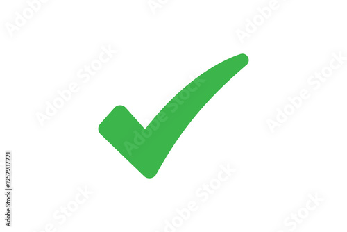 Green check mark icon. Tick mark approved, success and correct symbol for confirmation, checklist and UI interface vector illustration.