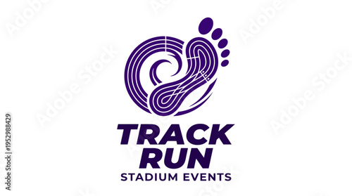 Dynamic logo representing field sports activities with energetic visual identity