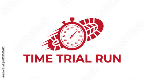 Dynamic Illustration of a Stopwatch Emphasizing Urgency for Time Trial Event