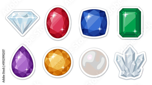 Colorful gemstones and jewels