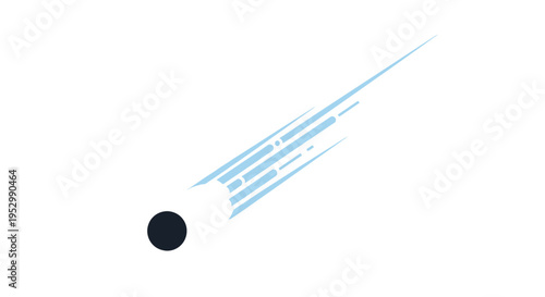 Comet Streaking Through Space, Cosmic Event, Celestial Body, Motion Blur