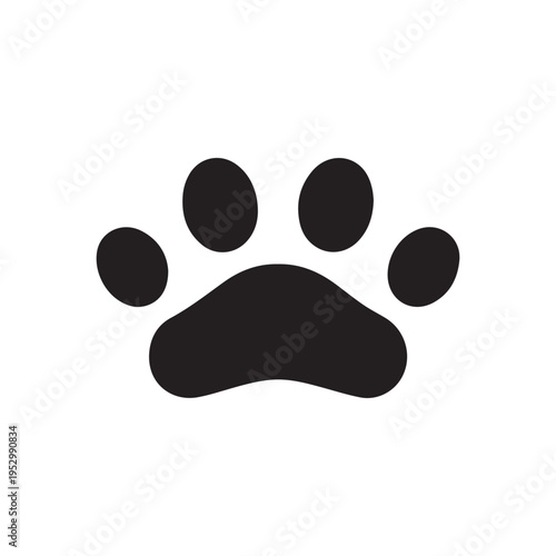Minimal Dog Paw Print Logo