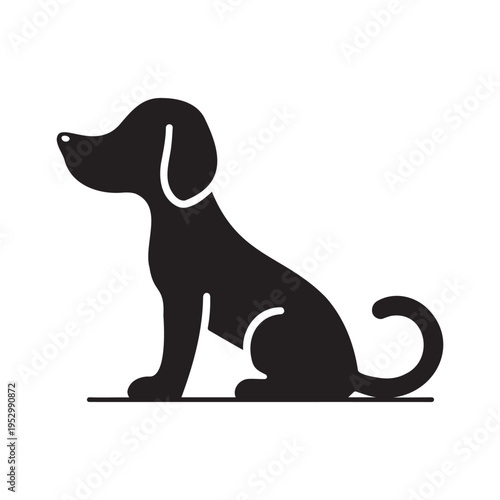 Cute Puppy Paw Badge Emblem