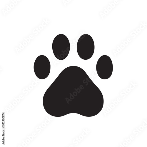 Modern Canine Footprint Brand Mark