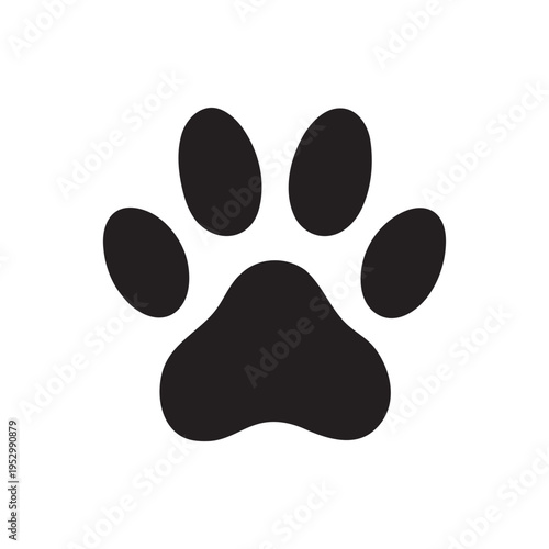Clean Dog Footprint Vector Logo