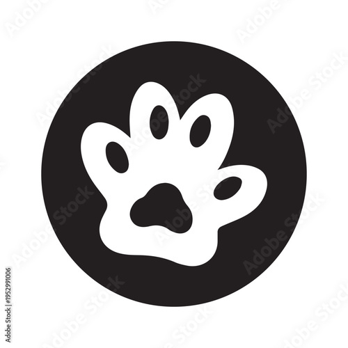 Friendly Dog Track Icon Logo